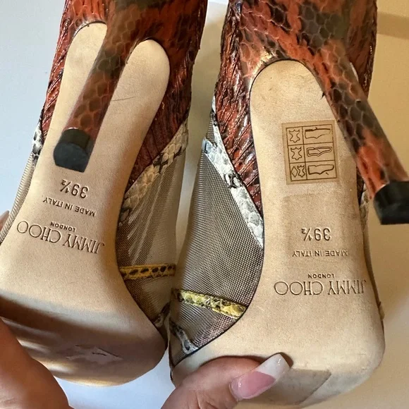 Gorgeous Jimmy Choo Mesh and Leather Booties - Picture 5 of 5